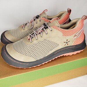 Jambu by JBU - Sunset Vegan Women's Sneakers Shoes - Taupe/Coral - Size 6 & 6.5